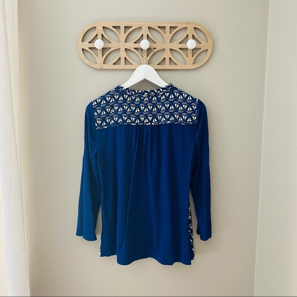 Meadow Rue by Anthro. Evella Blouse Blue Sz Medium - Picture 5 of 8